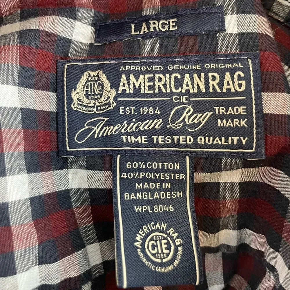 American Rag Cie Button Down Dress Shirt Size L EUC